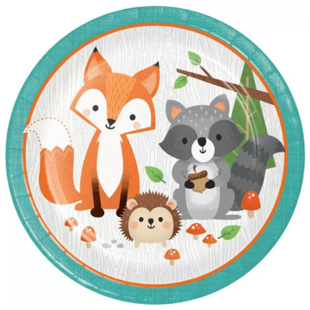 piatto animali della foresta
