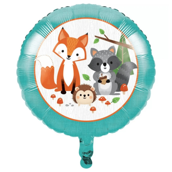palloncini foil con animali della foresta