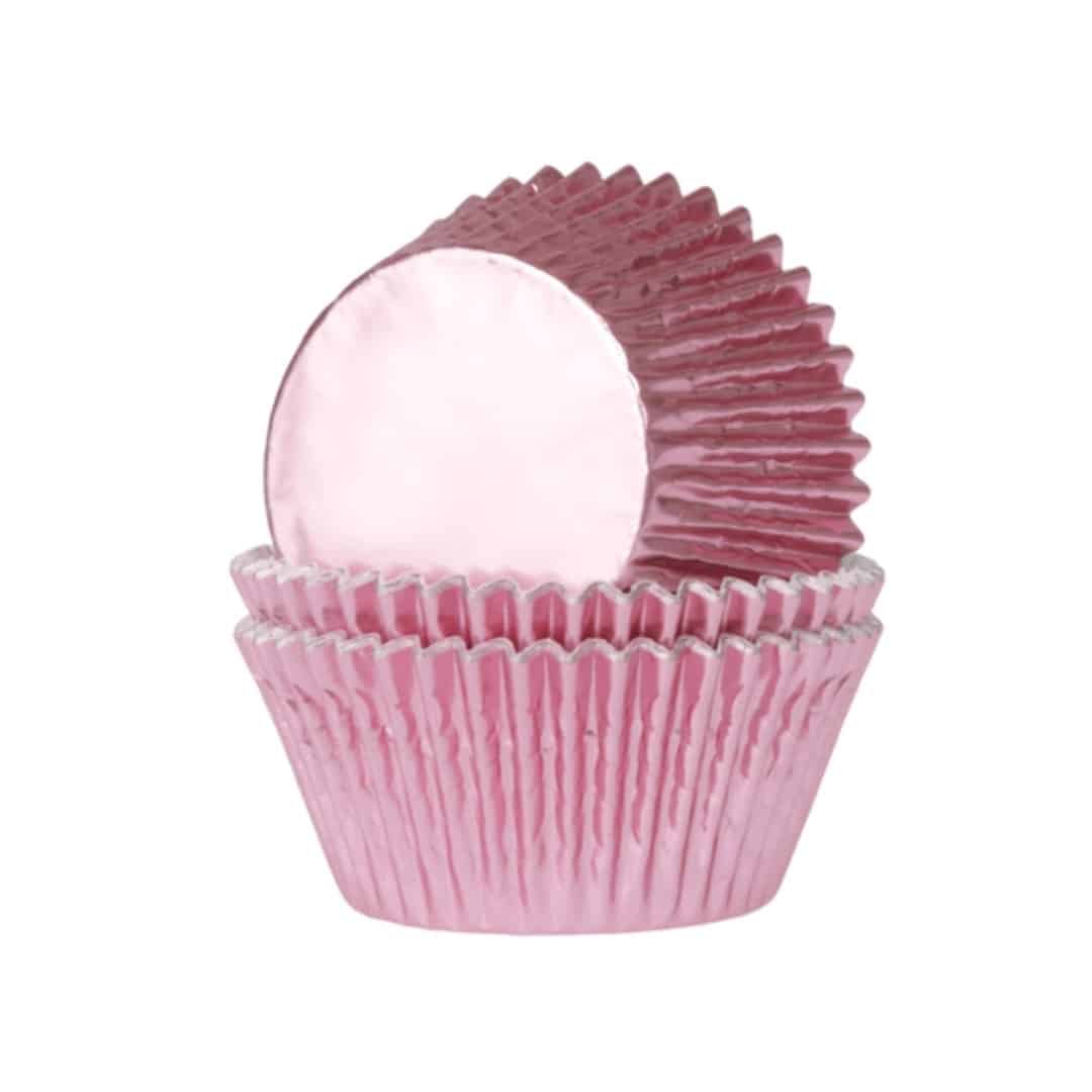 Scatole per cupcake metallizzate rosa baby