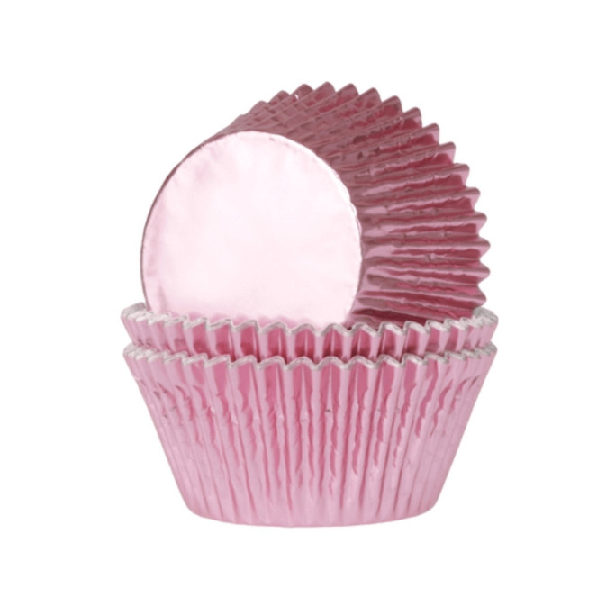 Scatole per cupcake metallizzate rosa baby