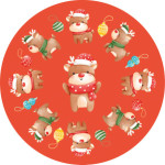 scatole per cupcake con renne rosse