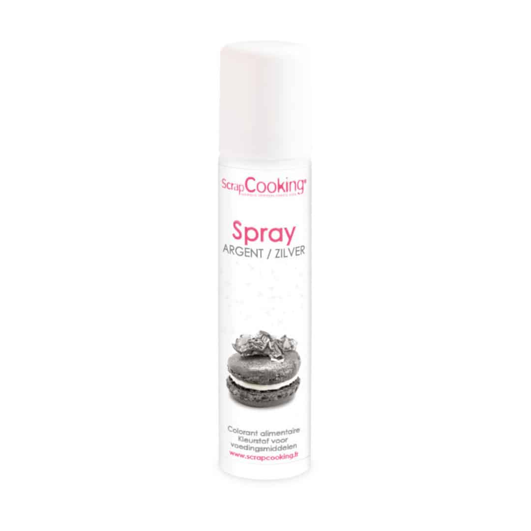 spray alimentare argentato