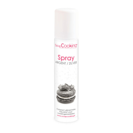 spray alimentare argentato