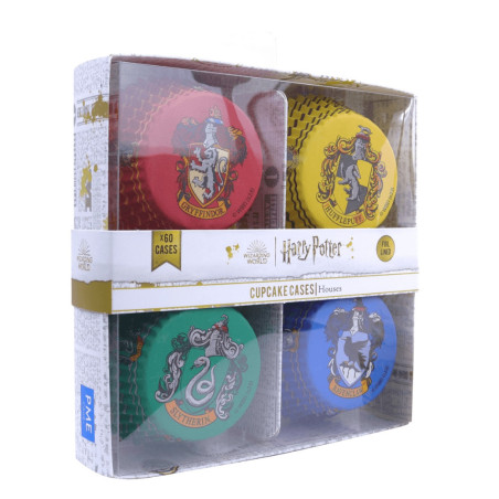 Confezione di scatole di cupcake con case di Harry Potter