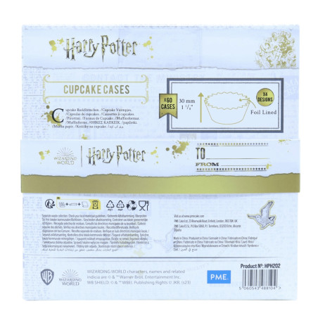 confezione di pirottini per cupcake sul retro di Harry Potter