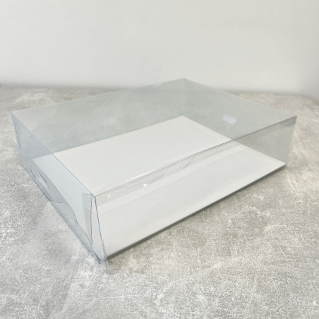 scatola per torta rettangolare trasparente