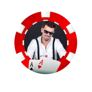Poker rotondo fotocommestibile
