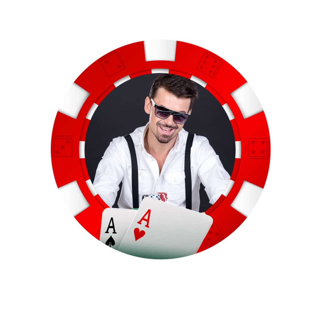 Poker rotondo fotocommestibile