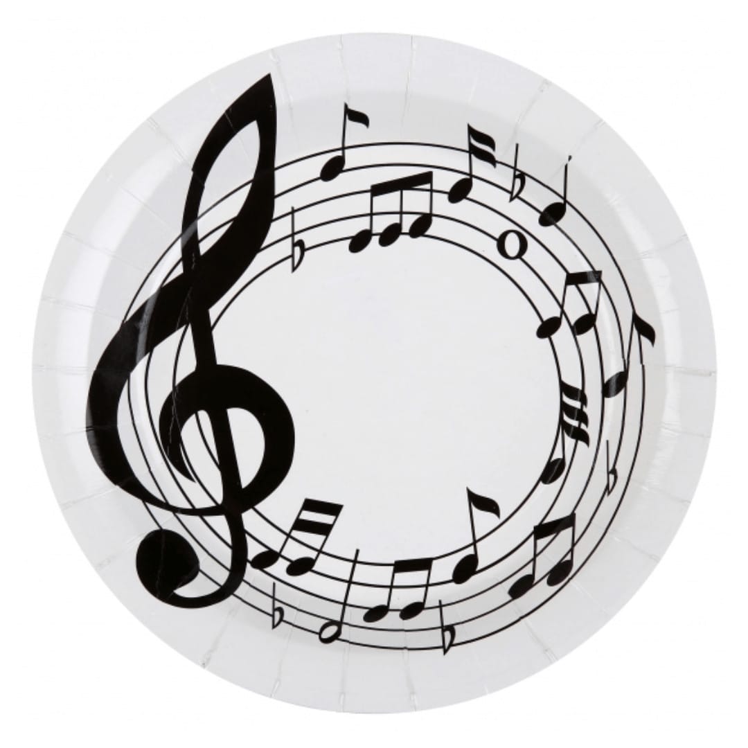 piastre di note musicali