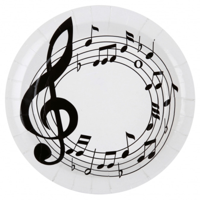 piastre di note musicali