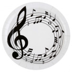 piastre di note musicali
