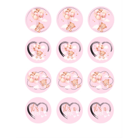 12-Mini-dischi-di-zucchero-baby-shower-bambina-5-cm