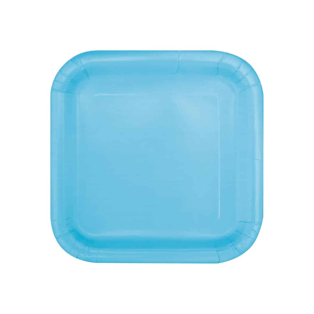 piatto quadrato turchese