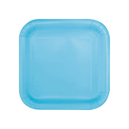 piatto quadrato turchese