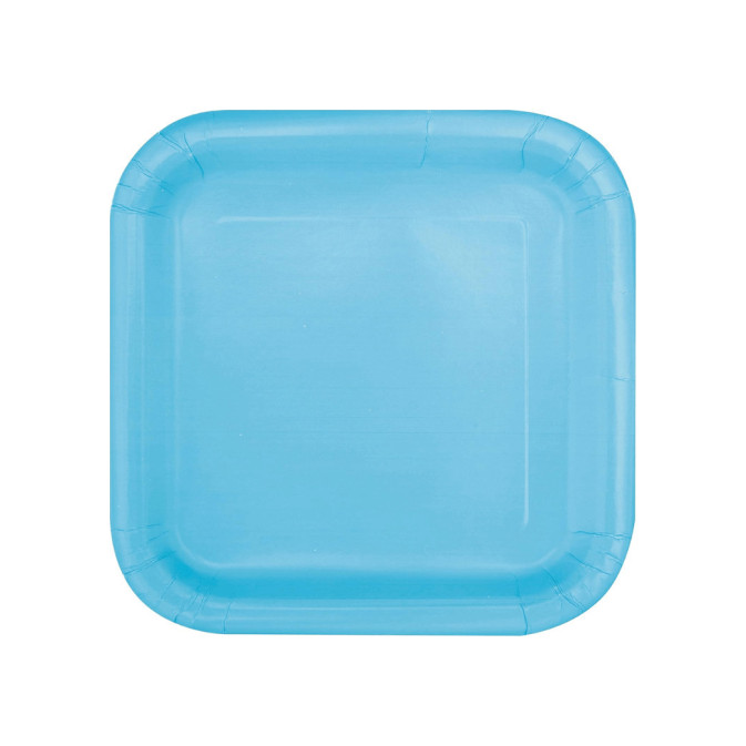 piatto quadrato turchese