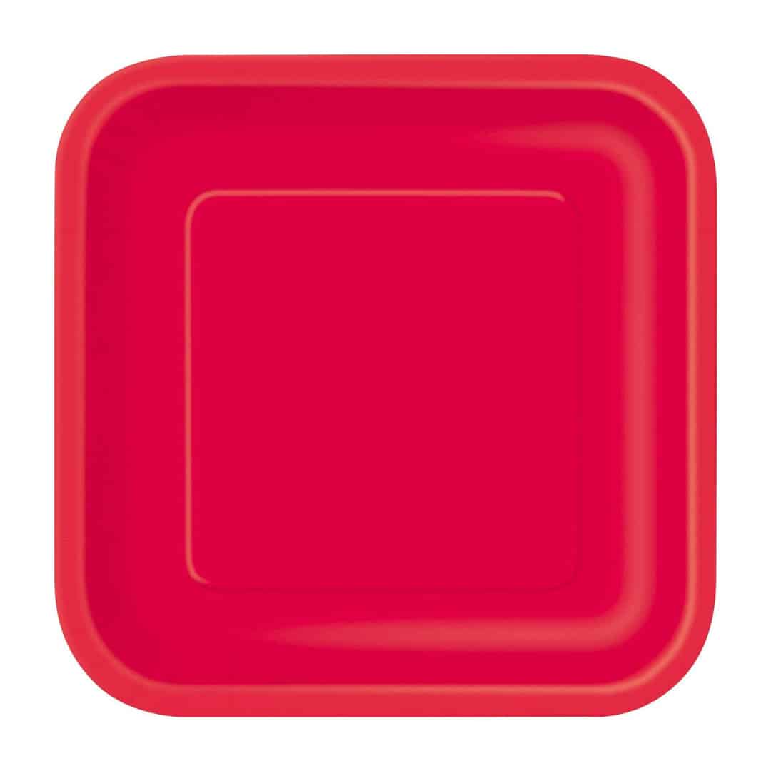 piatto quadrato rosso