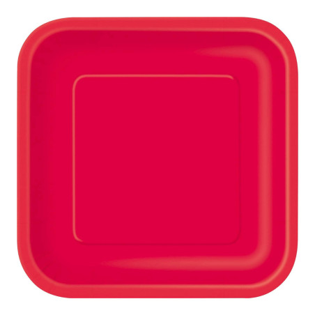 piatto quadrato rosso