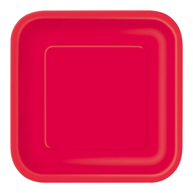 piatto quadrato rosso
