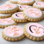 12-Mini-dischi-di-zucchero-baby-shower-bambina-5-cm-sabbia