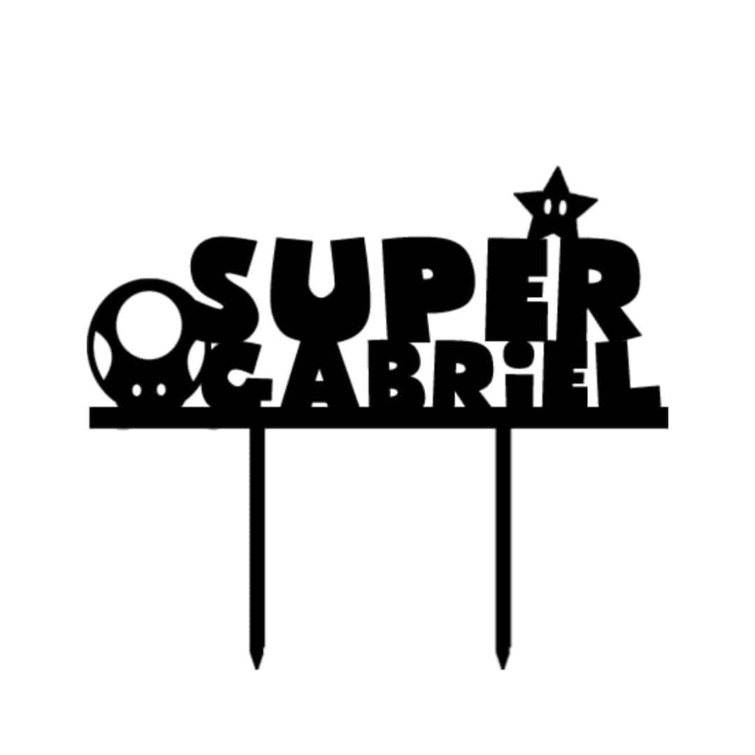 decorazione per torta super videogioco