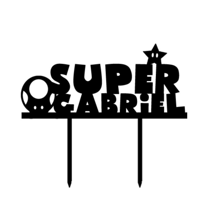 decorazione per torta super videogioco