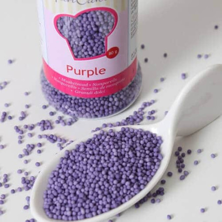 Mini palline di zucchero viola - funcakes