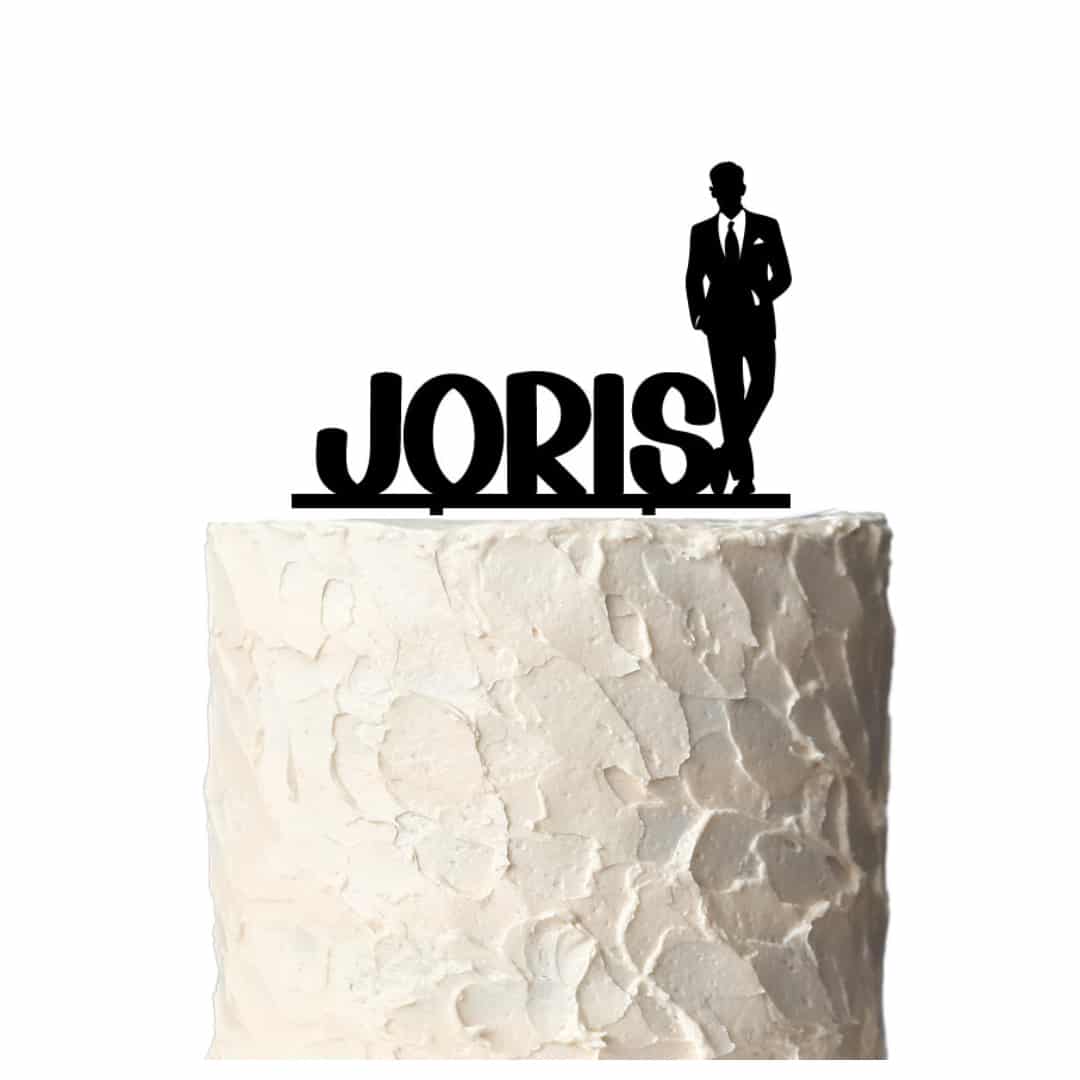 cake topper uomo d'affari personalizzabile