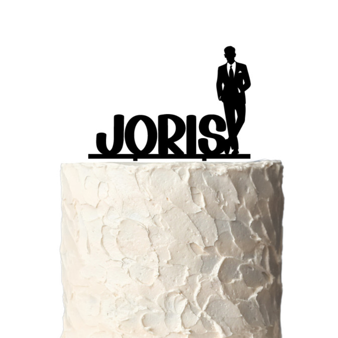 cake topper uomo d'affari personalizzabile