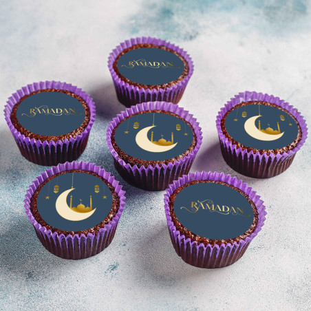 Mini dischi di zucchero Ramadan per cupcake