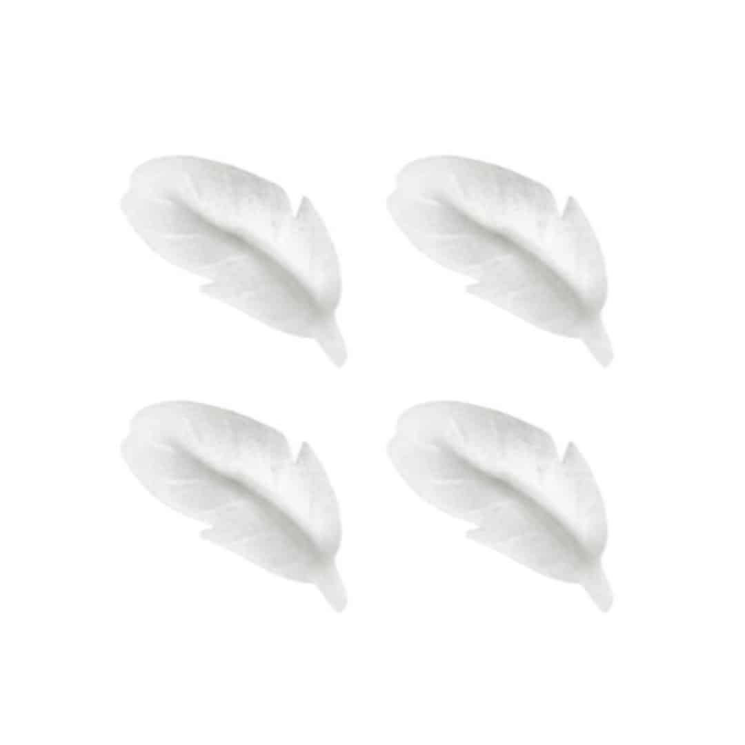 piume di zucchero bianco