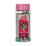 vasetto di perle di cioccolato metalliche