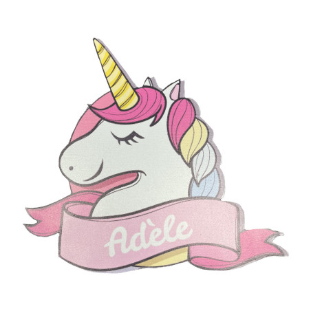 topper viso personalizzato con unicorno