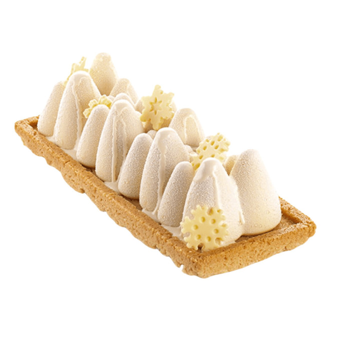 torta alla vaniglia con bagliore di ghiaccio