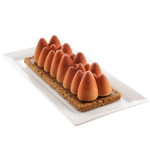 torta congelata con bagliore di ghiaccio