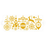 decora lo stencil della torta con scena di Natale