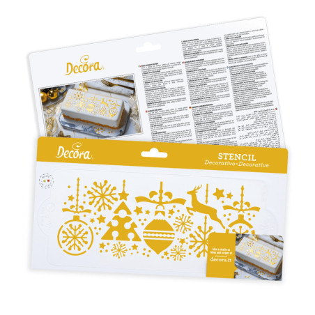 kit di decorazione per tronco di Natale con stencil