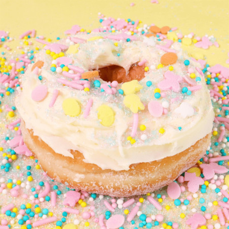 ciambella decorata con confettini