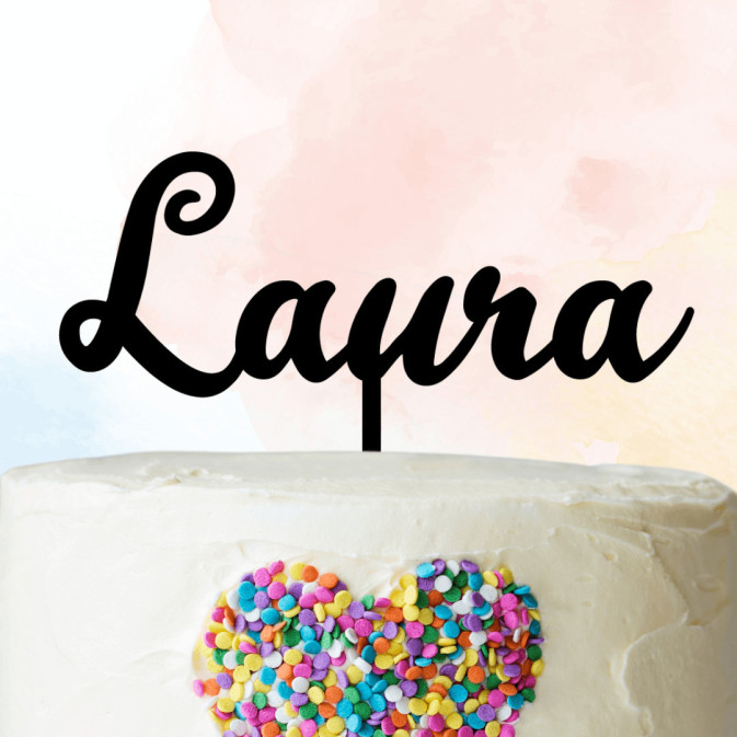 Cake Topper Nome personalizzato per il compleanno - Colori a tua scelta