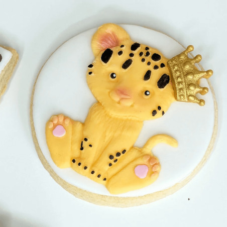 biscotto decorato con stampo da modellaggio cucciolo di leone