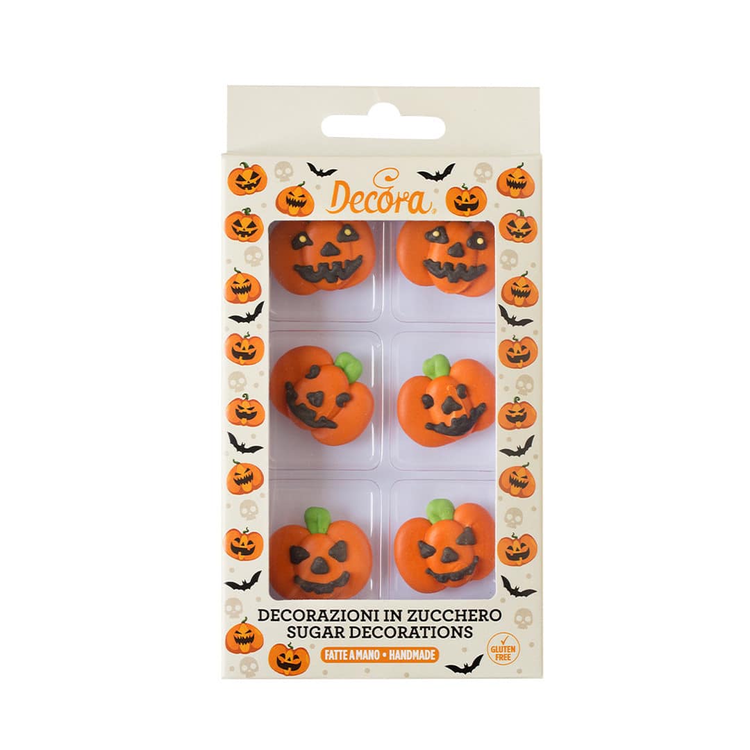 6 soggetti zucca in zucchero - Decora