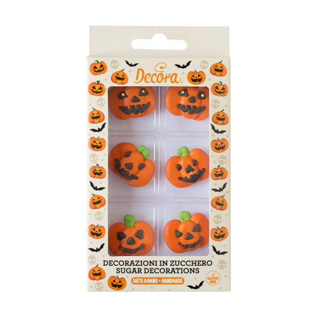 6 soggetti zucca in zucchero - Decora