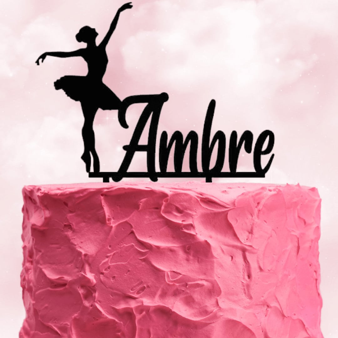 Topper per torta personalizzato con ballerina