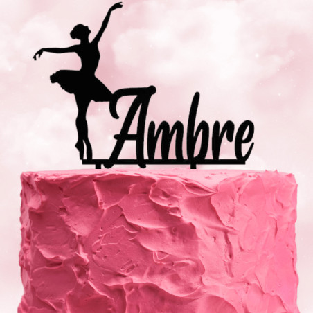 Topper per torta personalizzato con ballerina