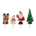 4 figurine decorative per il tronco di Natale
