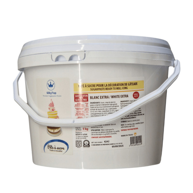 SilkyTop Pasta di zucchero bianca 5 kg / Miglior rapporto qualità prezzo