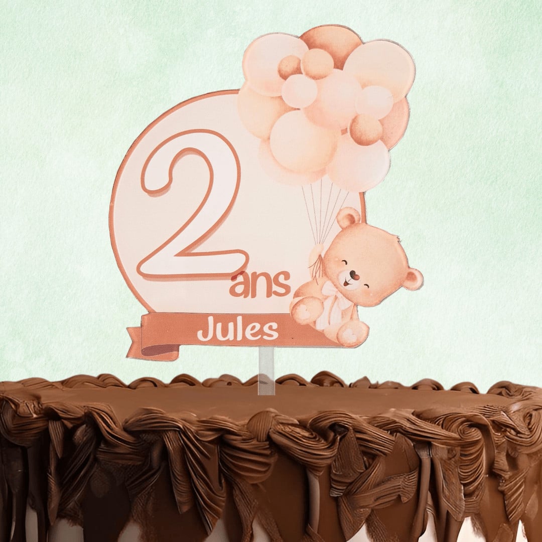 Topper per torta con orsetto