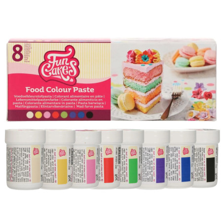Confezione da 8 coloranti alimentari in gel Funcakes