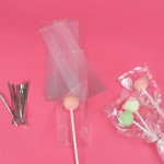 25 sacchetti trasparenti per cakepop con nastro