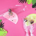 25 sacchetti trasparenti per cakepop con nastro