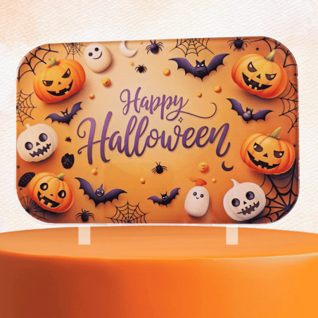 Topper per torta stampato Happy Halloween